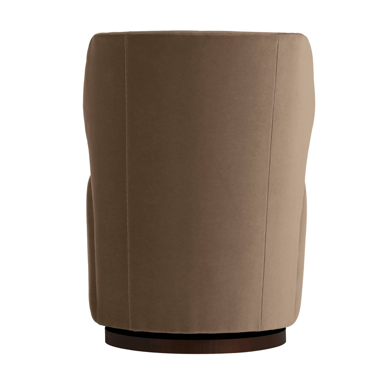 Brown cushioned stool on a white background