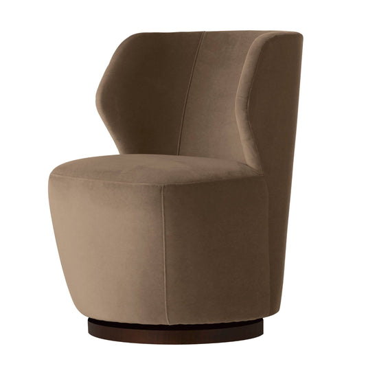 Brown armchair on a white background