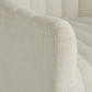 Close-up of a textured beige fabric surface