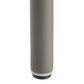 A close-up of a cylindrical product, likely a bottle or container, showing a matte taupe-brown body with a white band and a black circular base, isolated on a white background.