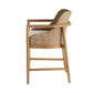 Chair with woven backrest and seat on a white background