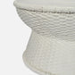 White textured coffee table on a light gray background