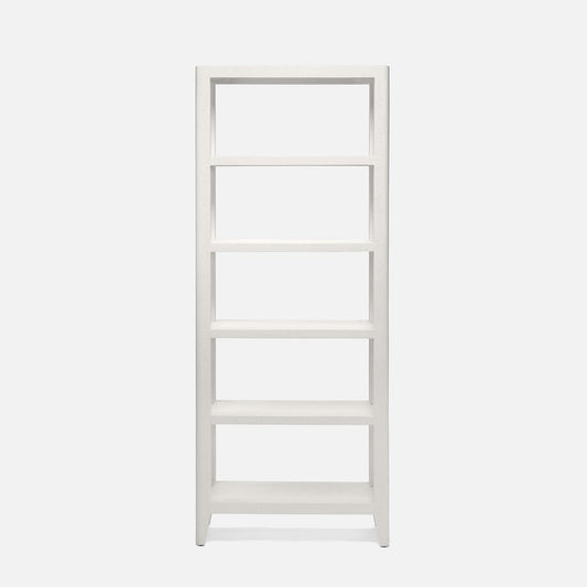 White ladder shelf on a white background