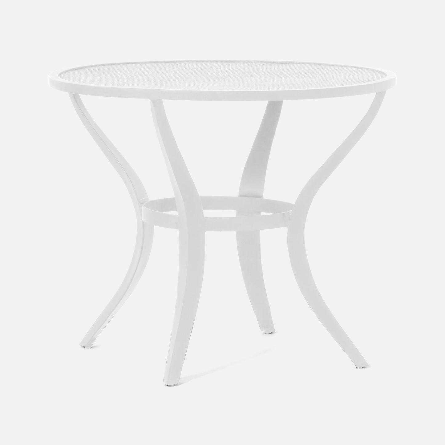 Hadley Table White Mesh Metal