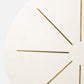 Close-up of a clock with gold hands on a white background