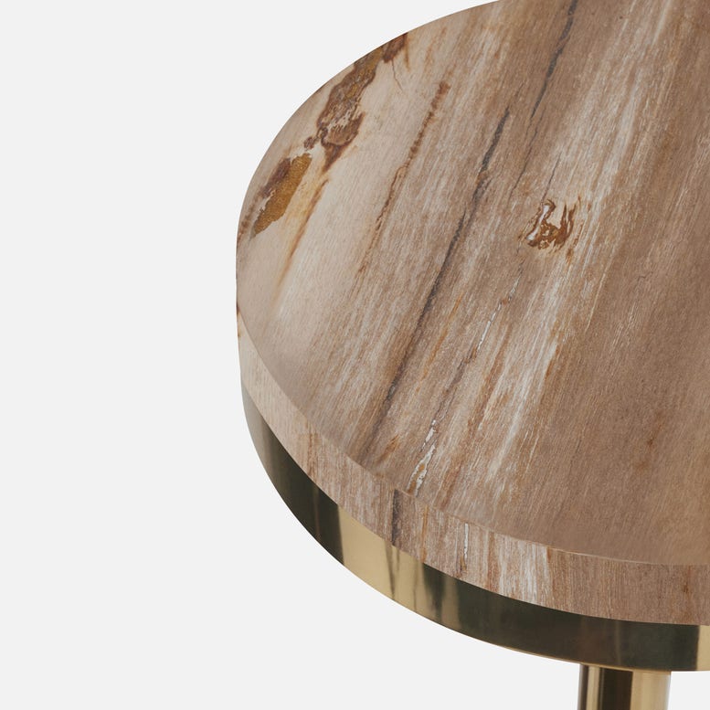 Janina Drink Table Light Petrified Wood