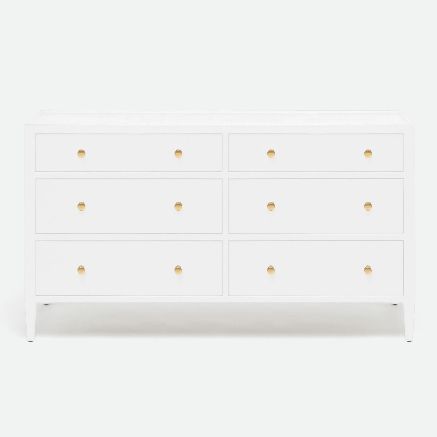 Jarin 60" Dresser Designer White Faux Belgian Linen