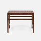 Brown woven bench on a white background