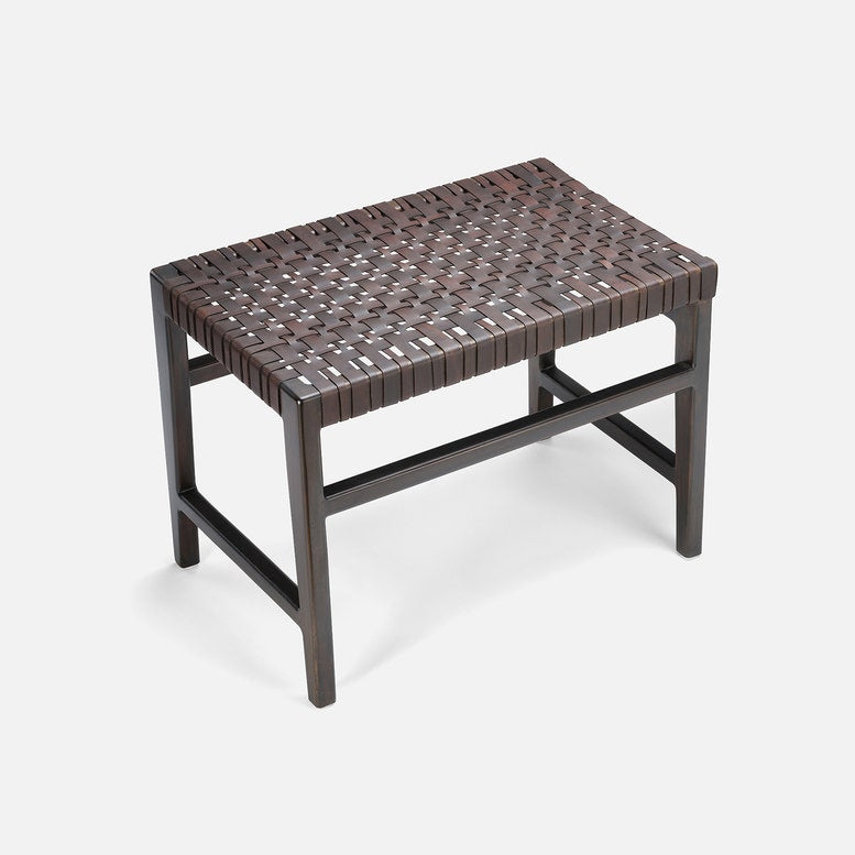 Woven outdoor table on a white background
