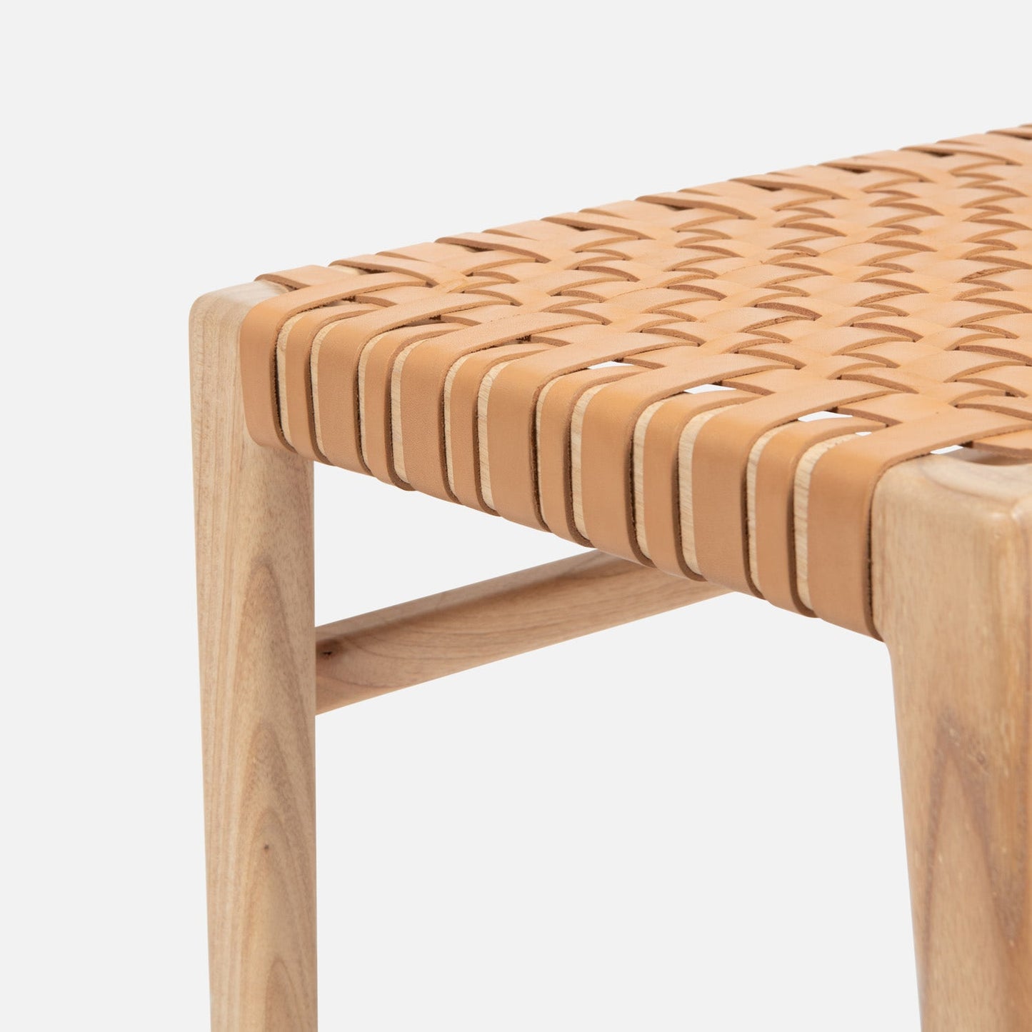 Percy Bench Tan Leather