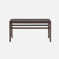 Brown woven bench on a white background