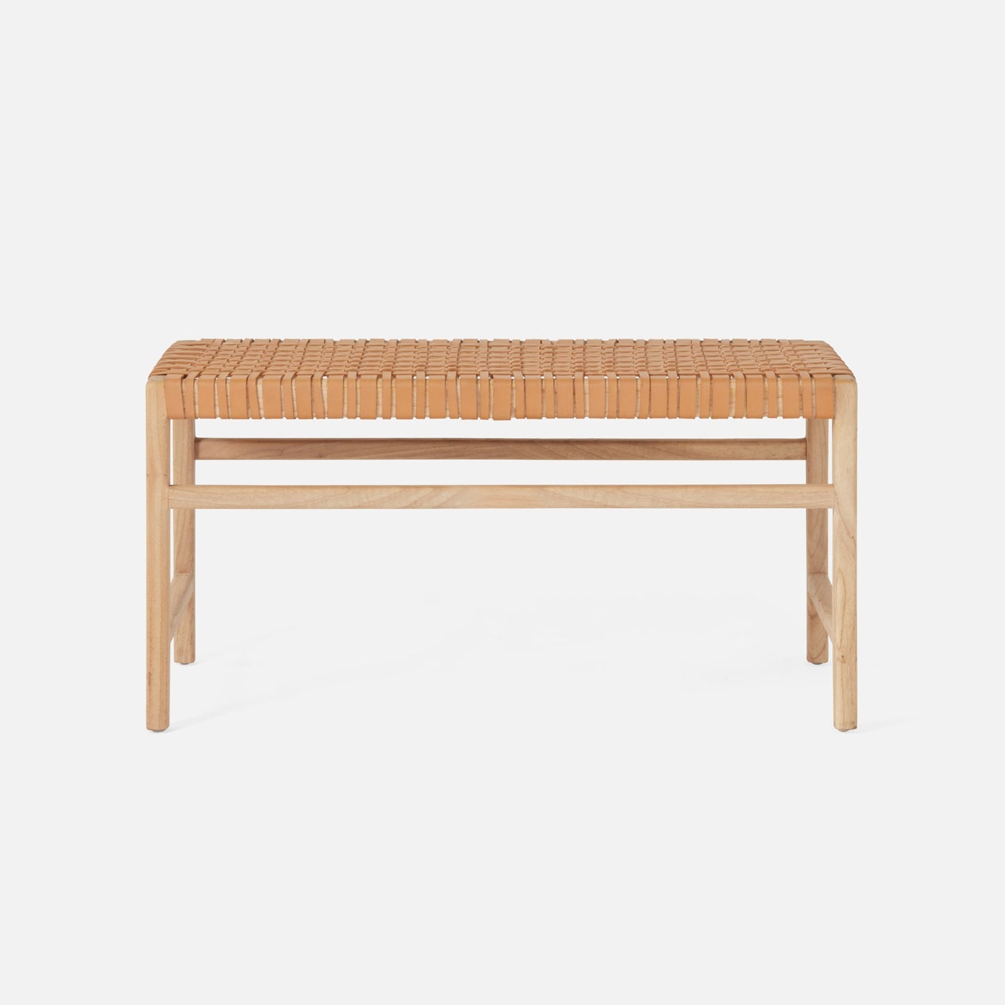 Percy Bench Tan Leather