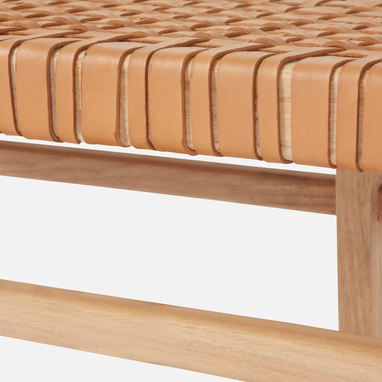 Percy Bench Tan Leather