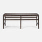 Woven outdoor coffee table on a white background