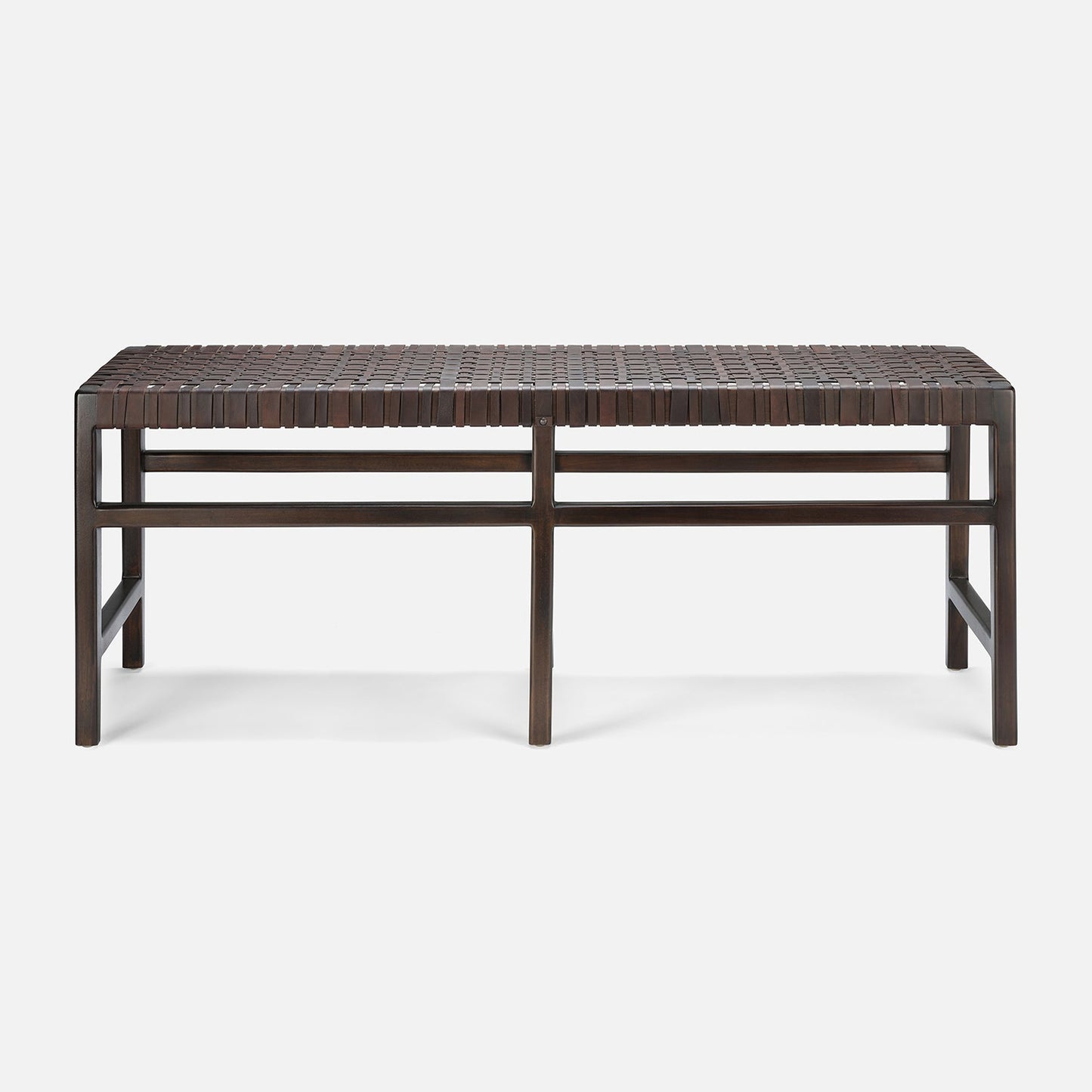 Woven outdoor coffee table on a white background