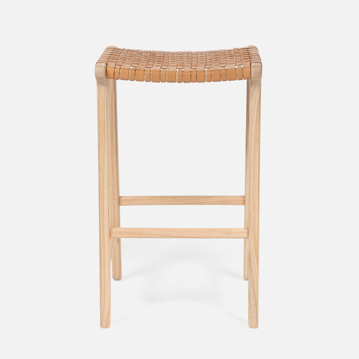Percy Counter and Bar Stool Tan Leather