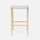 Percy Counter Stool White Leather