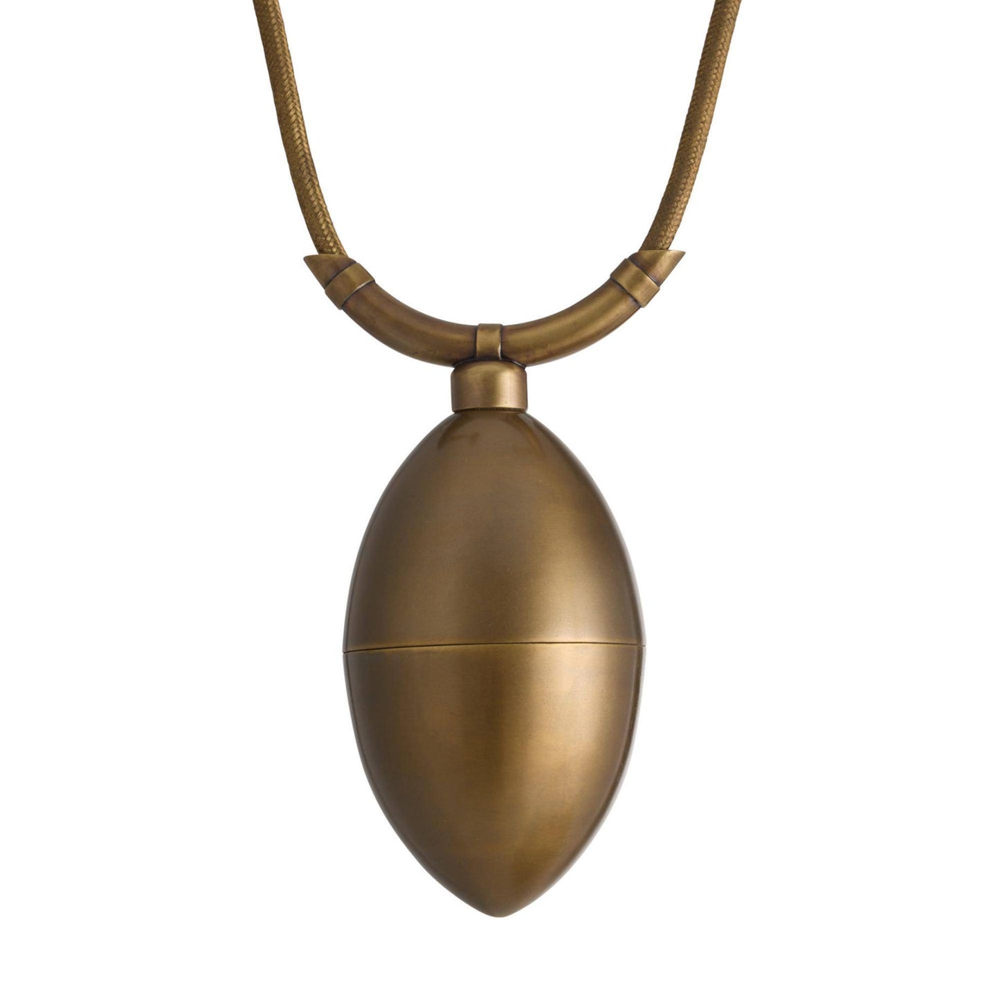 Egg Drop Pendant Antique Brass