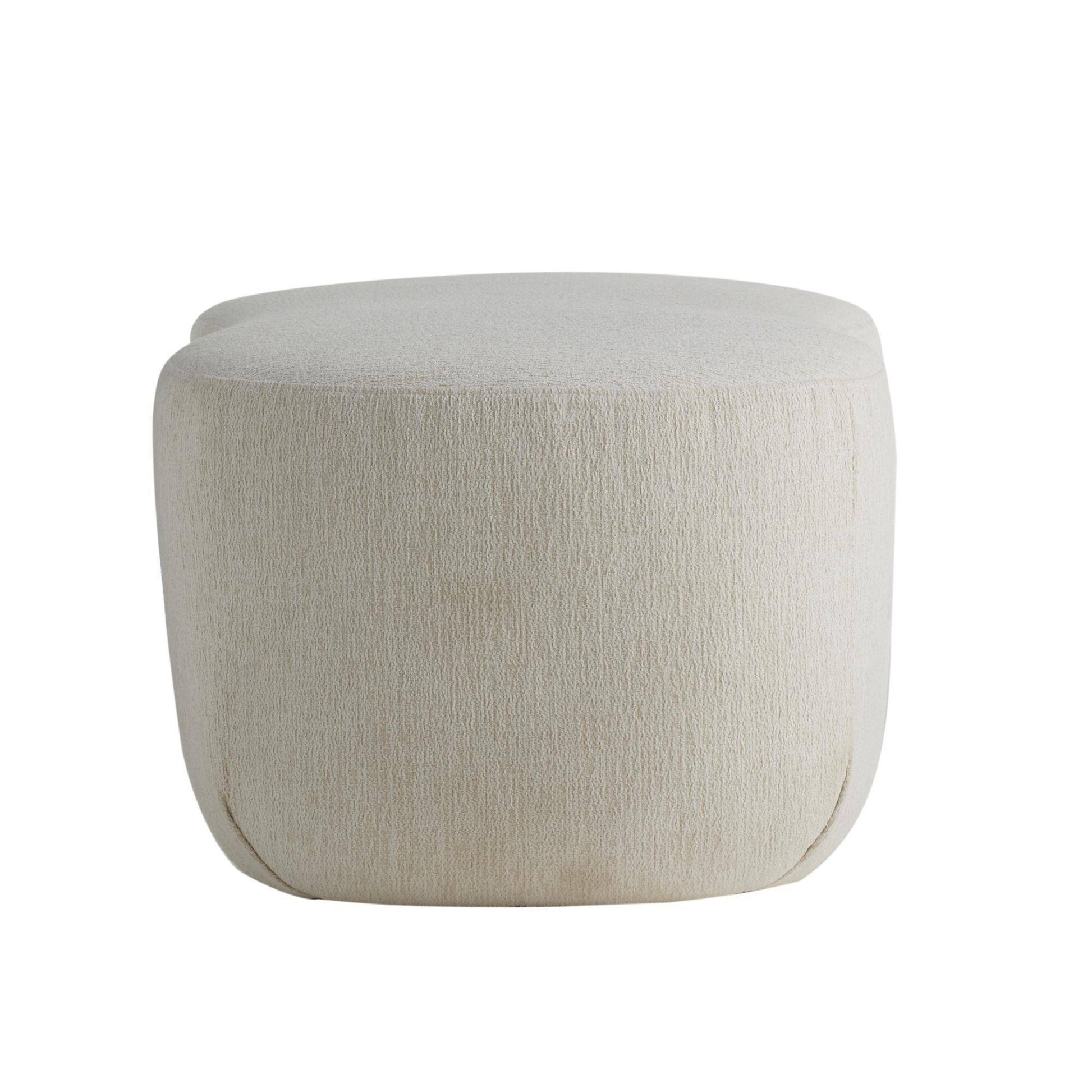 Beige ottoman on a white background