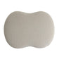 Beige ergonomic mouse pad on a white background