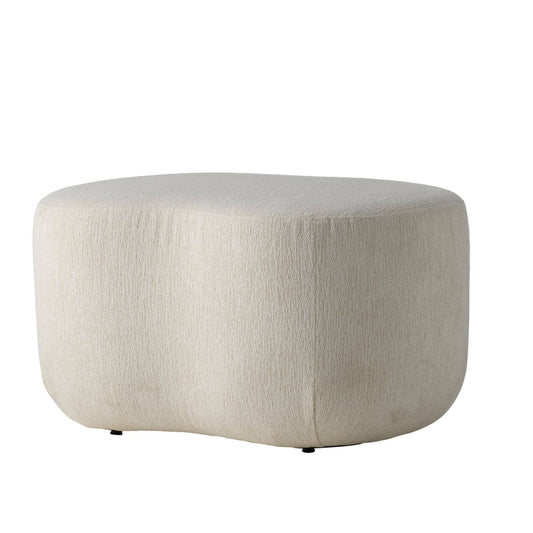 Beige ottoman on a white background