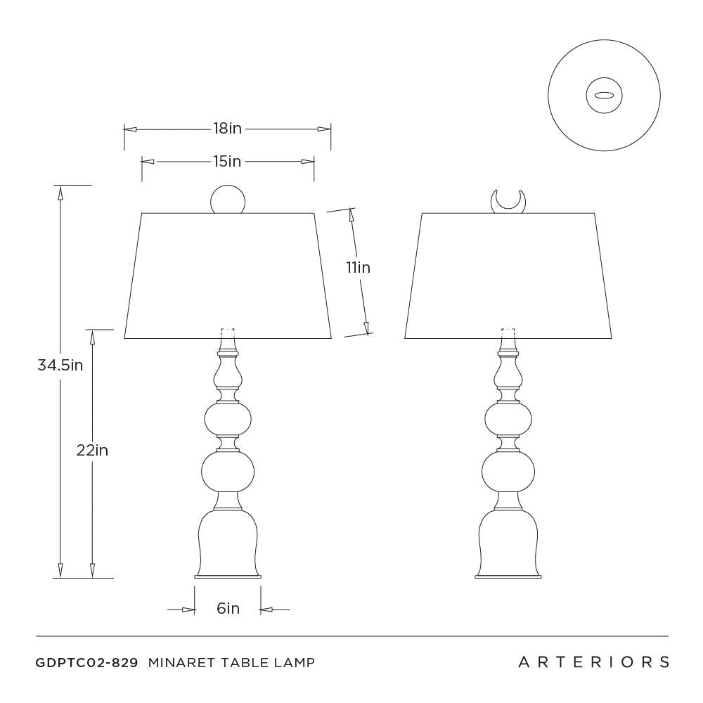 Minaret Table Lamp Alabaster