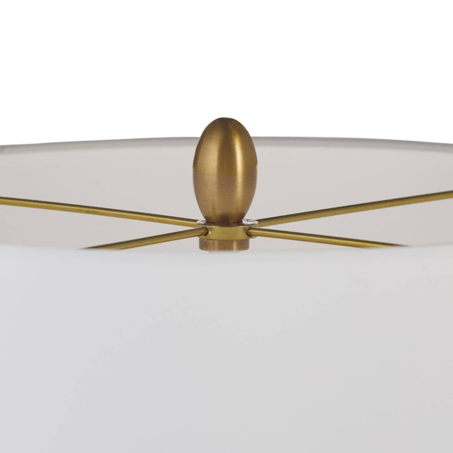 Decorative ceiling fan with gold finish on a white background