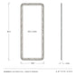 Dimensions of a full-length mirror with Arteriors branding