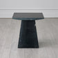Aero Side Table Black Leathered Marble