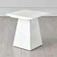 Aero Side Table in Banswara White Marble