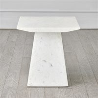 Aero Side Table in Banswara White Marble