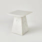 Aero Side Table in Banswara White Marble
