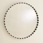 global views black and white marble mirror round