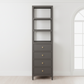 Jarin Tall Cabinet Graphite Faux Linen