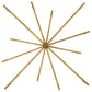 Decorative wall art with gold starburst design on a white background