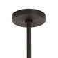 Dark metal ceiling light fixture on a white background