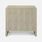 Beige textured side table on a white background