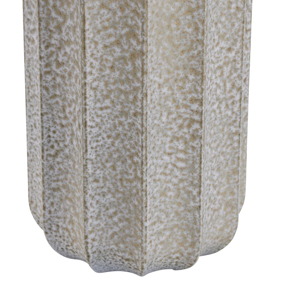 Textured cylindrical object on a white background