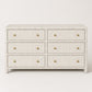 Isla Dresser White Peeled Rattan