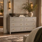 Isla Dresser French Gray Peeled Rattan