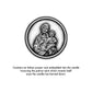 Decorative candle with an embedded Italian prayer coin featuring a religious design.