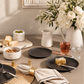 tabletop with drink and tableware