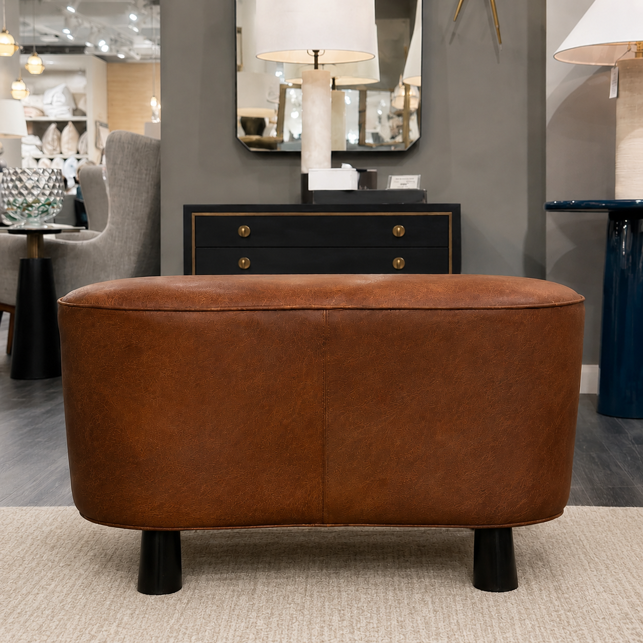 Koda Ottoman Brown Hide