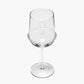 Clear wine glass on a white background