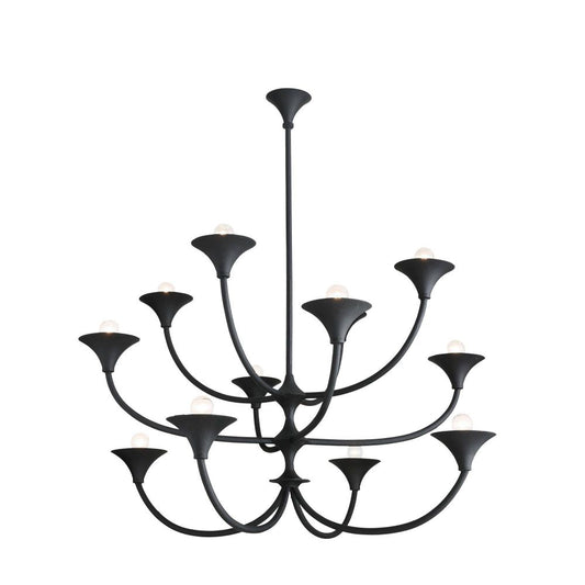 Larkin Chandelier Black Iron