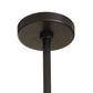 Close-up of a black ceiling light fixture on a white background