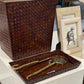 Lexington Wastebasket Tobacco Leather