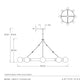 Technical drawing of a Liberty chandelier with dimensions and Arteriors branding.