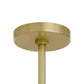 Gold ceiling light fixture on a white background