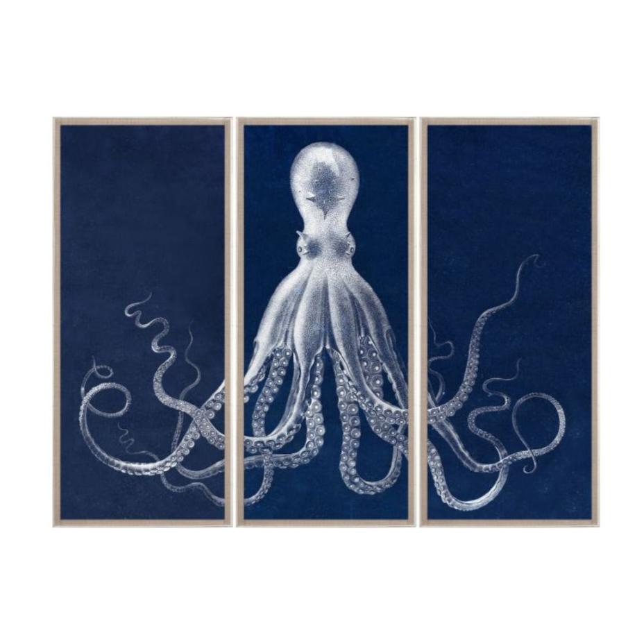 Natural Curiosities Lord Bodner Triptych in Blue – CLAYTON GRAY HOME